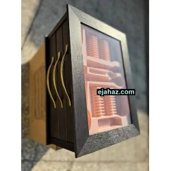 کنسول قاشق چنگال سه کشو شیشه دار مشکی