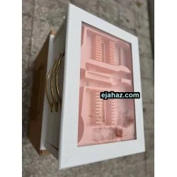 کنسول قاشق چنگال سه کشو شیشه دار سفید