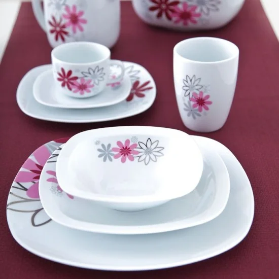 سرویس چینی زرین ویولا 6 نفره 27 پارچه کواترو درجه 1