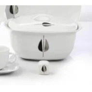 کاسه سوپ خوری چینی زرین لاله مشکی کواترو 1 عددی