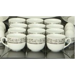 سرویس چای خوری چینی زرین طرح سیلور سان 12 پارچه درجه یک
