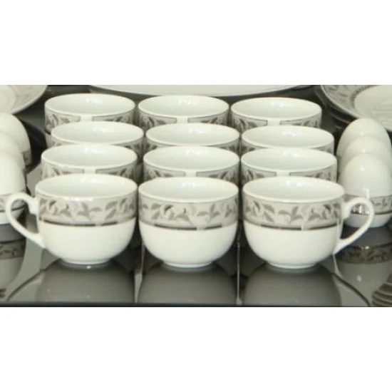 سرویس چای خوری چینی زرین طرح سیلور سان 12 پارچه درجه یک