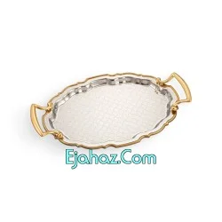 سینی استیل پذیرایی دو سایز وارداتی بیضی