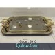 سینی استیل پذیرایی دو سایز وارداتی برگ