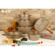 سرویس قابلمه گرانیتی بی وی کی بژ گرندیول 15 پارچه