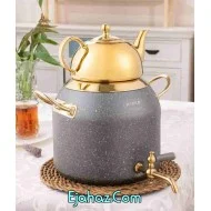 کتری قوری گرانیتی ریور شیردار 6 لیتر استوانه طوسی