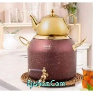 کتری قوری گرانیتی ریور شیردار 6 لیتر استوانه زرشکی