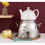 کتری قوری استیل ریور شیردار 5.5 لیتر نیمه مات پایین