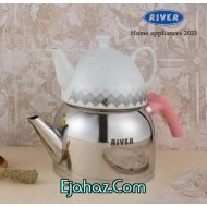 کتری قوری استیل ریور 2.7 لیتر تک دسته صورتی