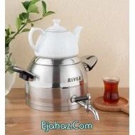 کتری قوری استیل ریور شیردار 5.5 لیتر دسته باکالیت
