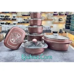 سرویس قابلمه گرانیتی ویتنبرگ 15 پارچه پوست پیازی