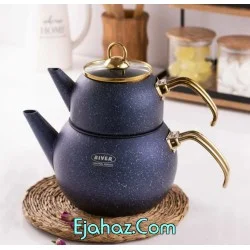 کتری قوری گرانیتی ریور 2.8 لیتر دسته دار سرمه ای