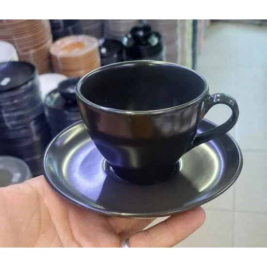 فنجان چای خوری سرامیکی مشکی
