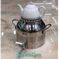 کتری قوری ام جی اس استیل شیردار 6 لیتر دسته استیل