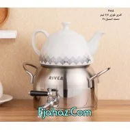 کتری قوری استیل ریور شیردار 2.7 لیتر دسته استیل