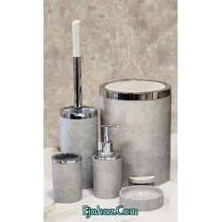 ست بهداشتی درب دوکاره طوسی سیلور