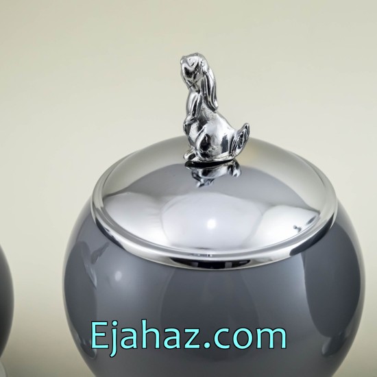 ست کندی سه سایز توپی طوسی سیلور ست کندی سه سایز توپی طوسی سیلور