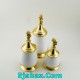 کندی پذیرایی فرشته سفید طلایی کندی پذیرایی فرشته سه سایز هرمی سفید طلایی