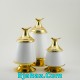 کندی پذیرایی گنجشگ سه سایز هرمی سفید طلایی کندی پذیرایی گنجشگ سه سایز هرمی سفید طلایی
