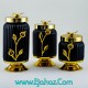 ست کندی سه سایز شیاردار مشکی طلایی ست کندی سه سایز شیاردار مشکی طلایی