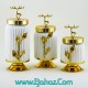 ست کندی سه سایز شیاردار سفید طلایی ست کندی سه سایز شیاردار سفید طلایی
