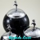 ست کندی سه سایز توپی مشکی ماربل سیلور ست کندی سه سایز توپی مشکی ماربل سیلور