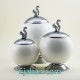 ست کندی سه سایز توپی سفید سیلور ست کندی سه سایز توپی سفید سیلور