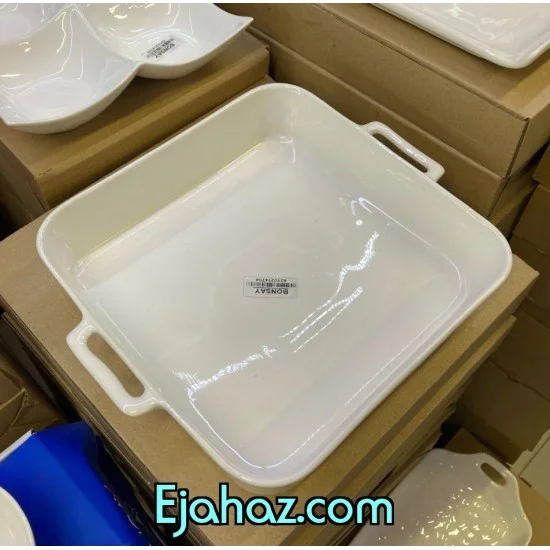 تابه سرامیکی سفید دسته دار بن سای