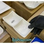 اردو خوری سرامیکی سفید دو خانه بن سای