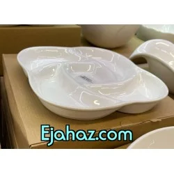 اردو خوری سرامیکی سفید پنج خانه بن سای
