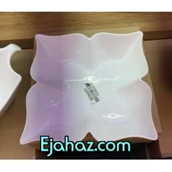 اردو خوری سرامیکی سفید چهار خانه برگی بن سای
