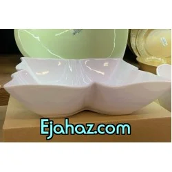 اردو خوری سرامیکی سفید چهار خانه برگی بن سای