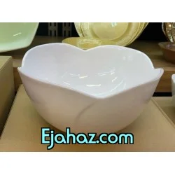 کاسه سرامیکی سفید لبه دار بن سای