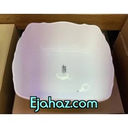 اردو خوری سرامیکی کاسه مربع سفید بن سای