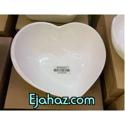 کاسه قلبی سرامیکی سفید بن سای