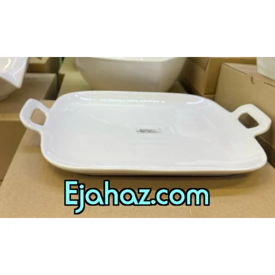 تابه سرامیکی سفید مربع بزرگ بن سای
