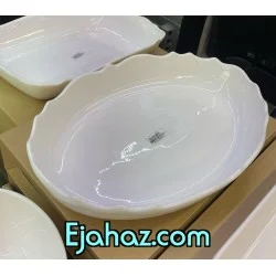 تابه بیضی سرامیکی سفید بن سای