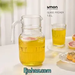 پارچ و لیوان ایرانی شیشه‌ای لیمون