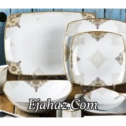  سرویس غذاخوری 6 نفره 30 پارچه چینی پردیس کاشان قالب پاریس طرح کریستین 176