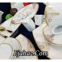  سرویس غذاخوری 12 نفره 105 پارچه چینی پردیس کاشان قالب پاریس طرح کریستین 176