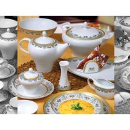  سرویس غذاخوری 12 نفره 104 پارچه چینی پردیس کاشان قالب رومنس روژینا_ 223 