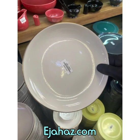 پیش دستی استون ور سفید لب طلا بن سای 6 عددی