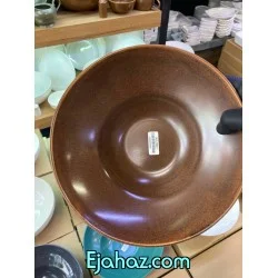 کاسه سالاد سزار استون ور بزرگ قهوه ای گرانیتی بن سای 1 عددی