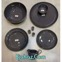 سرویس استون 30 پارچه بن سای طوسی تیره براق