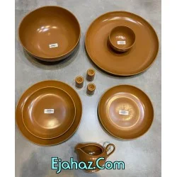 سرویس استون 30 پارچه بن سای قهوه ای
