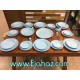 سرویس غذاخوری 30 پارچه چینی سرامیک رنگی آبی کلارا رومز