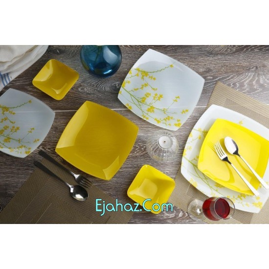 سرویس غذاخوری 25 پارچه ظروف شیشه ای طرح نازلی آرکوفام