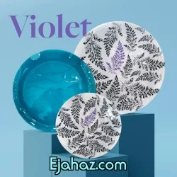 سرویس آرکوفام 6 نفره گرد وایولت آبی