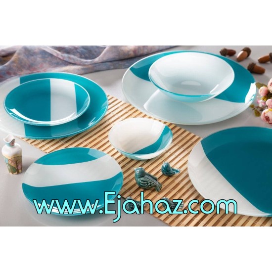 سرویس غذاخوری 25 پارچه ظروف شیشه ای طرح پرنسا آبی آرکوفام سرویس غذاخوری 25 پارچه ظروف شیشه ای طرح پرنسا آبی آرکوفام
