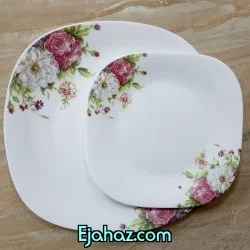 سرویس آرکوپال مقصود 26 پارچه مربع ساناز صورتی